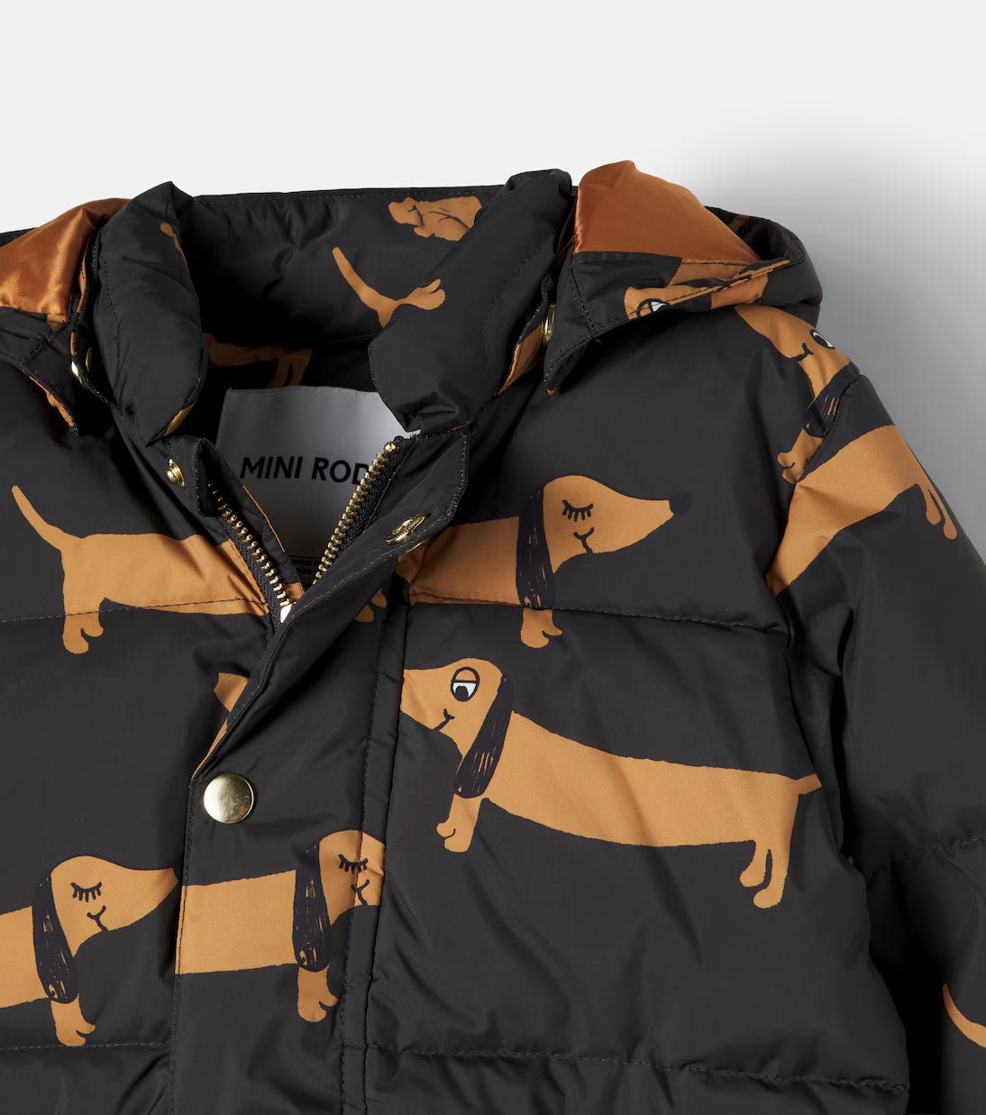 Mini Rodini Dog AOP Hooded Puffer