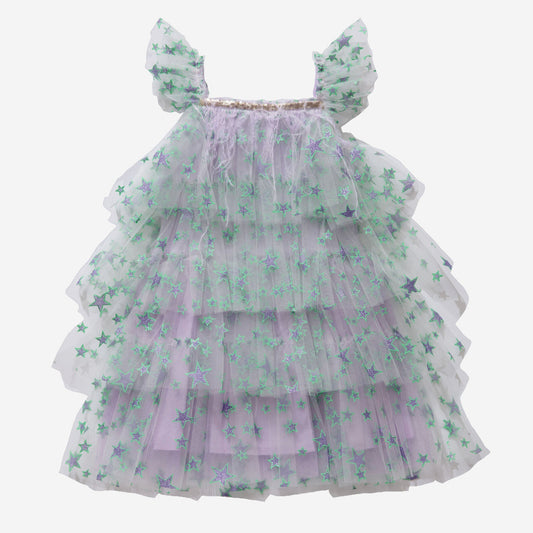 Petite Hailey Fur Layered Dress