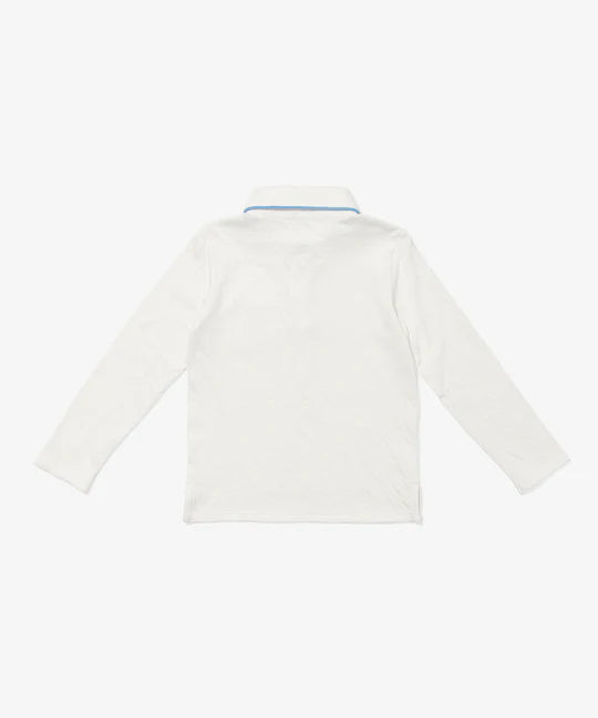 Oso & Me Parker Polo Blue Piping