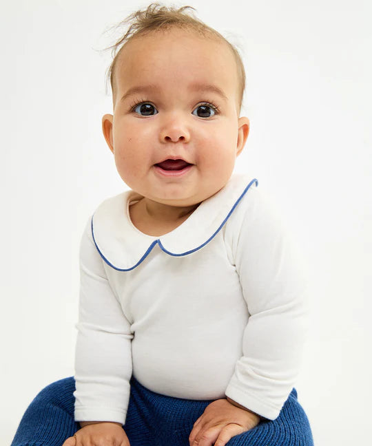 Oso & Me Peter Pan One-piece Blue Piping
