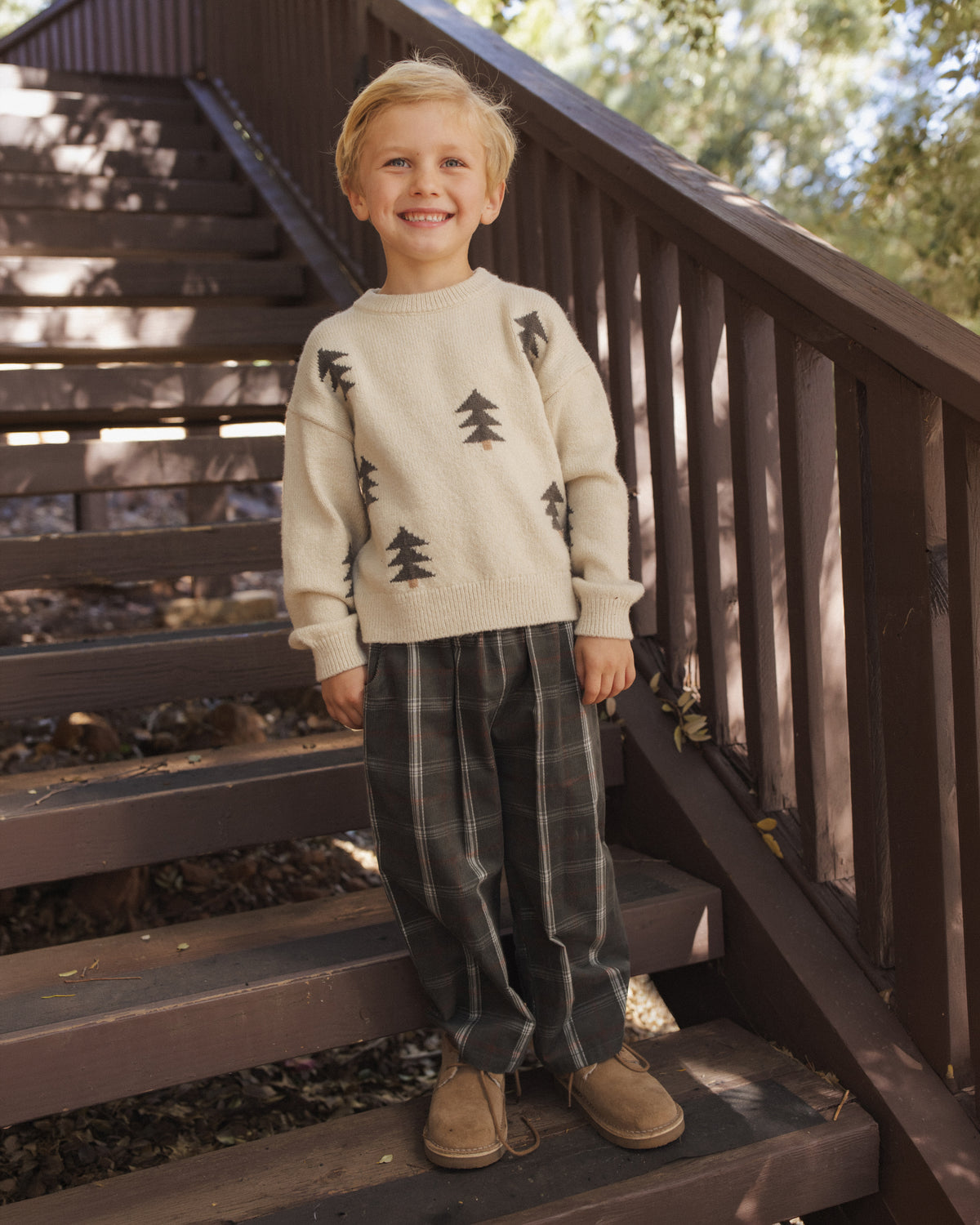 Rylee + Cru Aspen Sweater Tree Jacquard