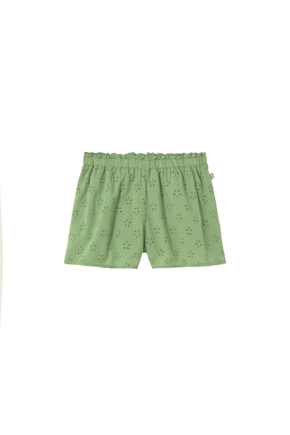 Cozmo Ruby Swiss Embroidery Cotton Shorts Green
