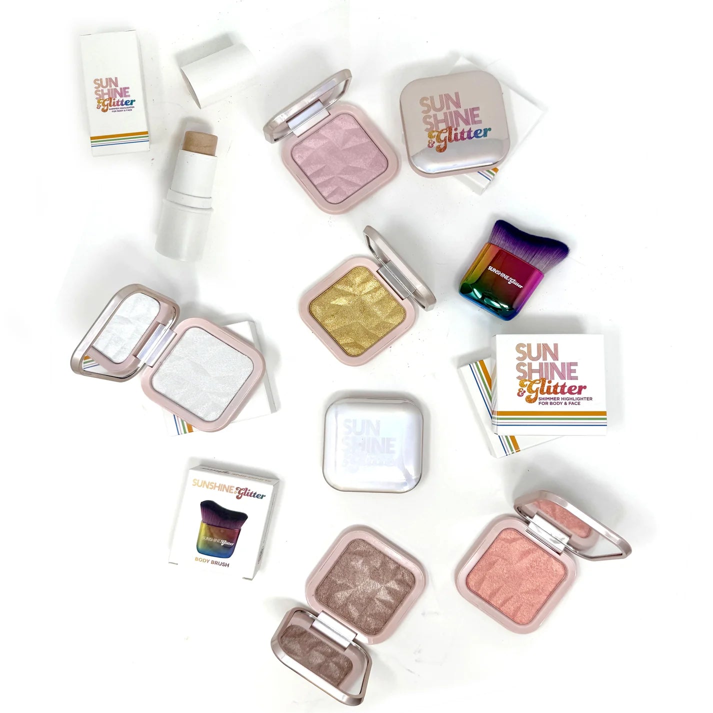 Sunshine and Glitter Sunshine & Glitter Highlighter Shimmer Compact