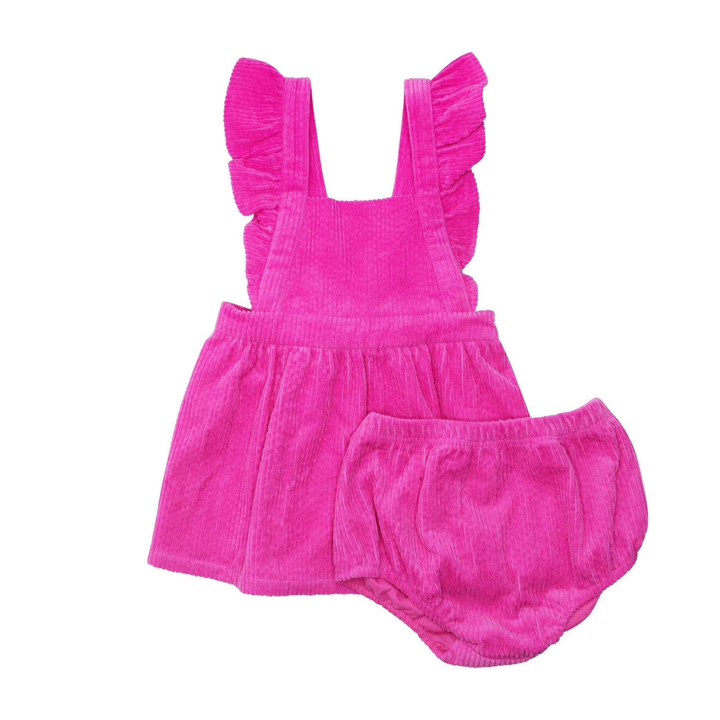 Sammy + Nat Poppy Corduroy Baby Pinafore - Super Pink