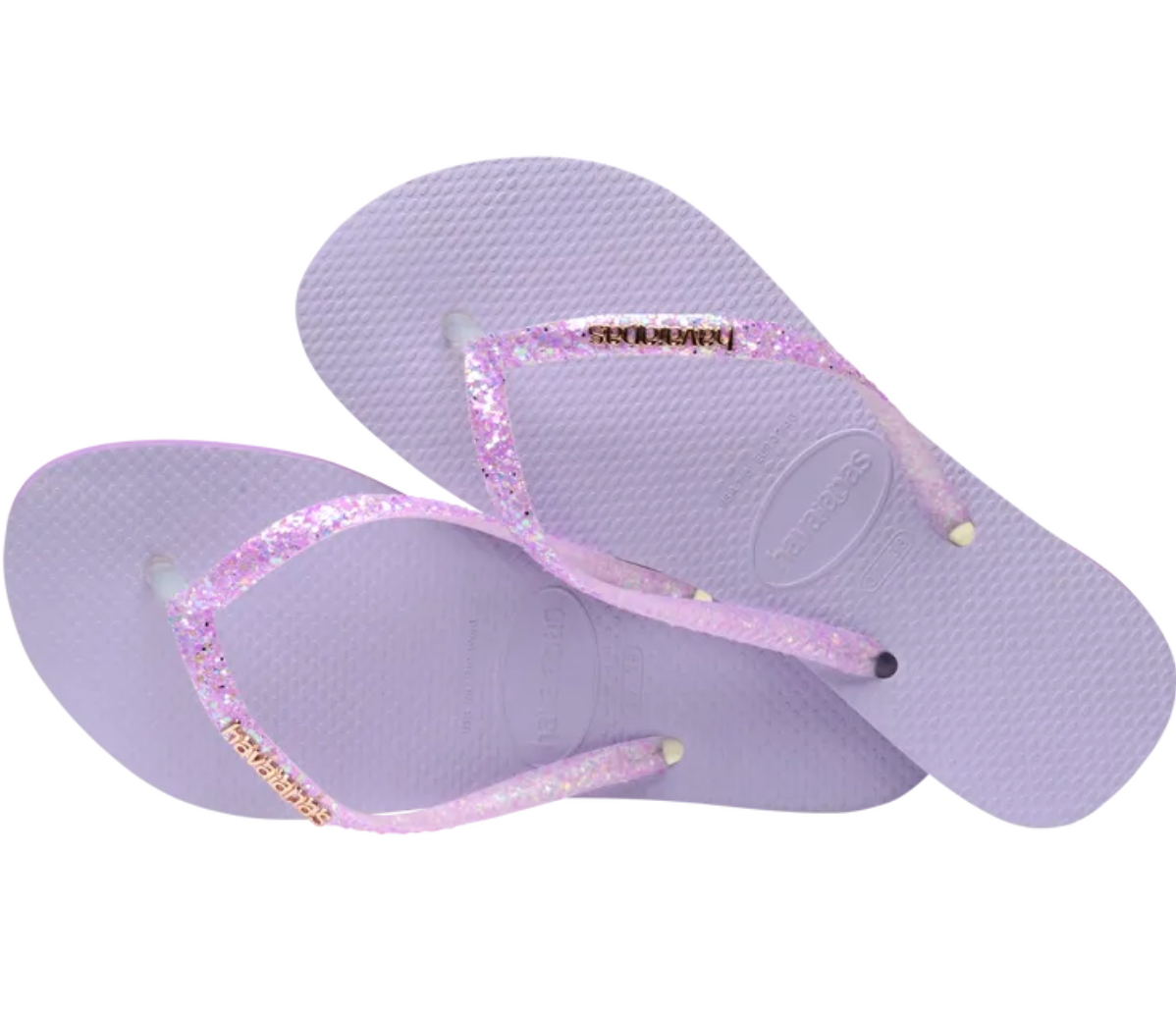 Havaianas Slim Logo Metallic Flip Flops