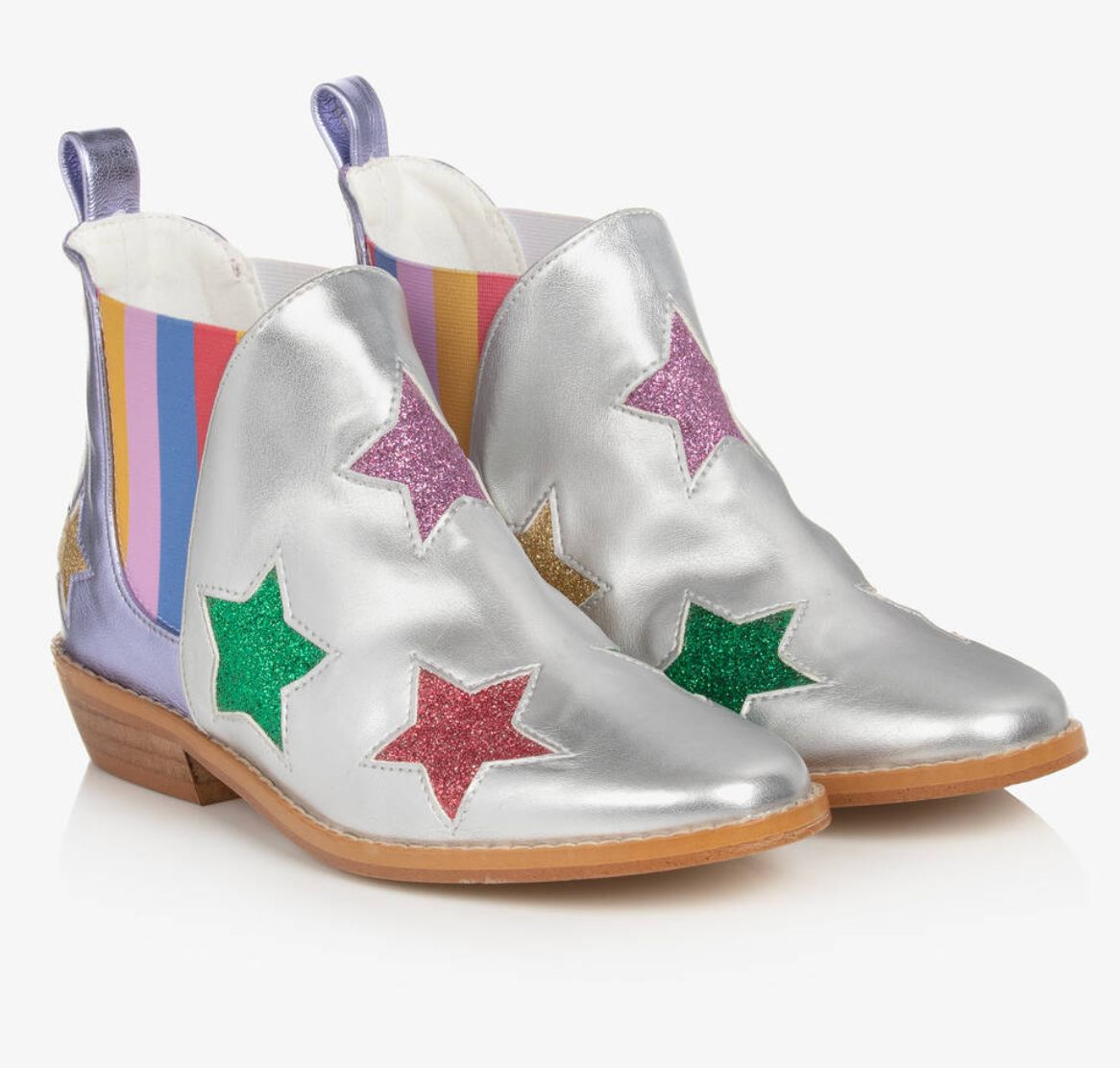 Stella McCartney Kids Girl Boots With Glittery Stars