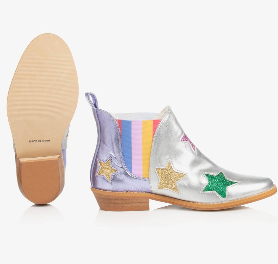 Stella McCartney Kids Girl Boots With Glittery Stars
