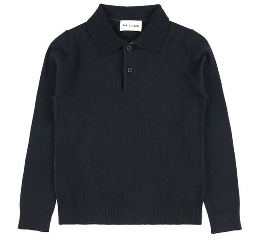 Morley Tjarlie Knitted Polo - Navy