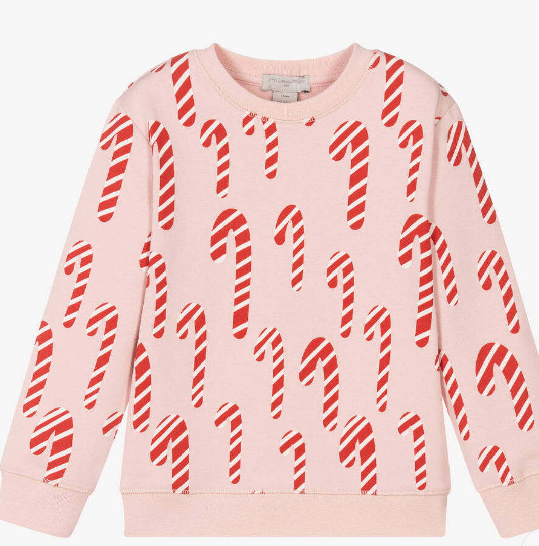 Stella McCartney Kids Girl Candy Canes Sweatshirt