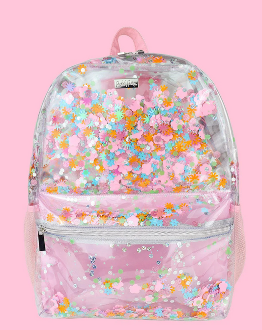 Packed Party Flower Shop Confetti Clear Backpack