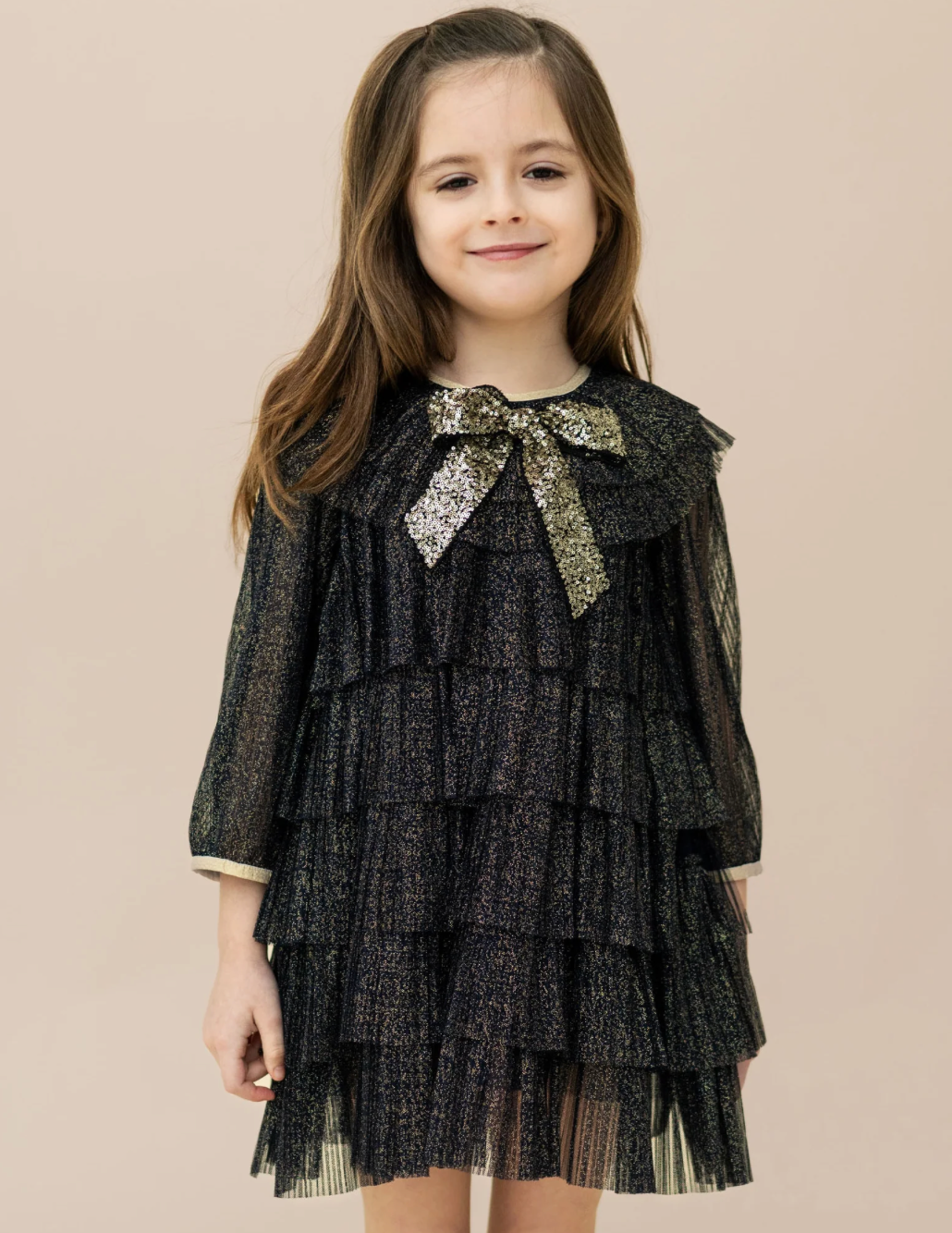 Petite Hailey Multi Layered Dress - Navy