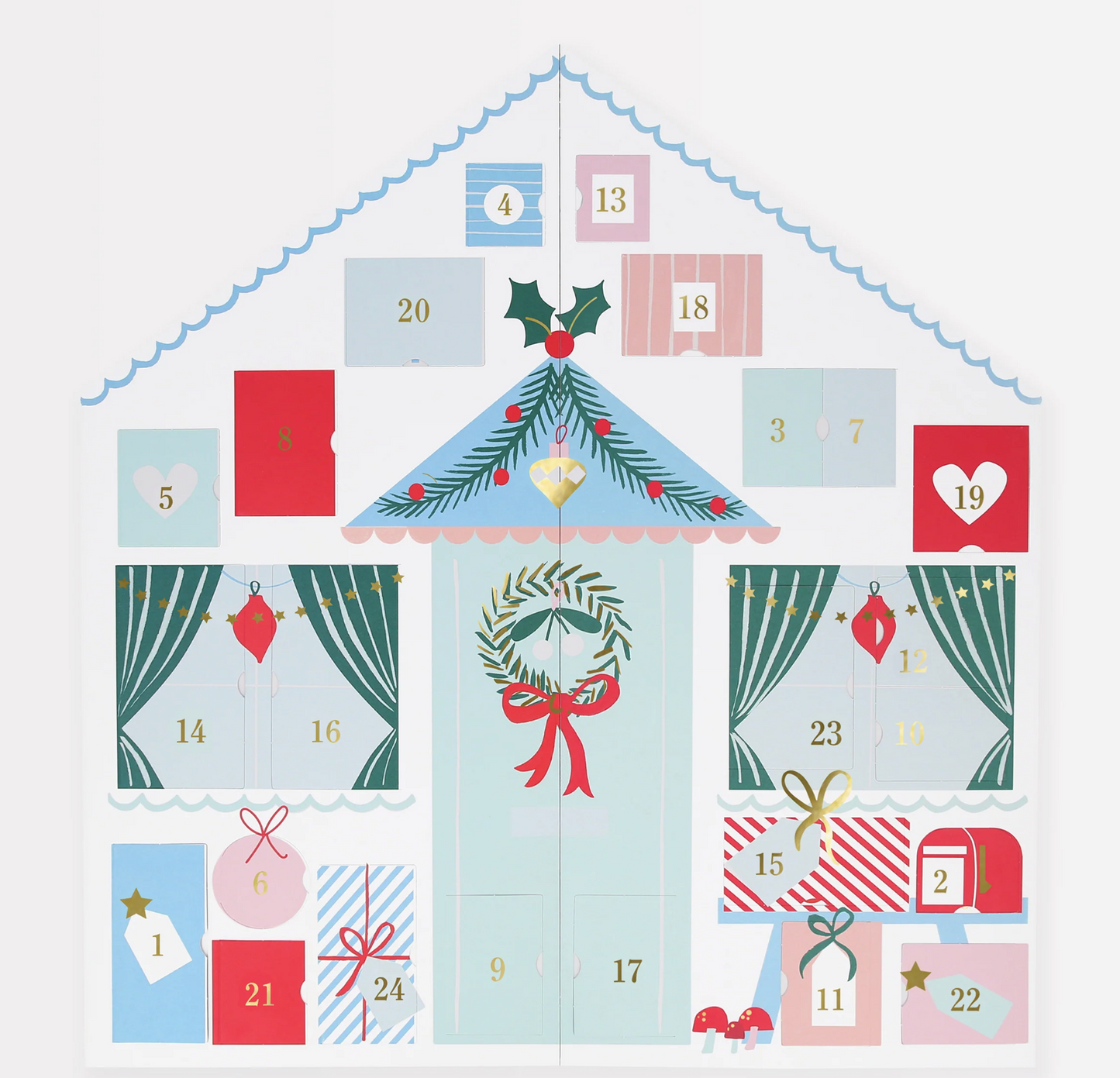 Meri Meri Santa's Cabin Sticker Advent Calendar