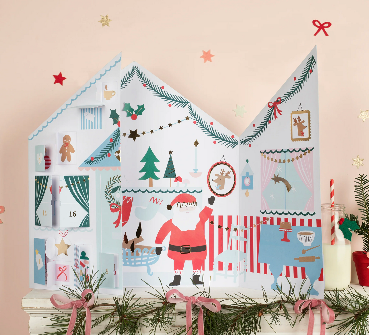 Meri Meri Santa's Cabin Sticker Advent Calendar