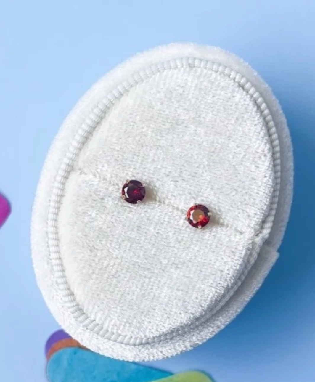 Pierced Birthstone Earrings