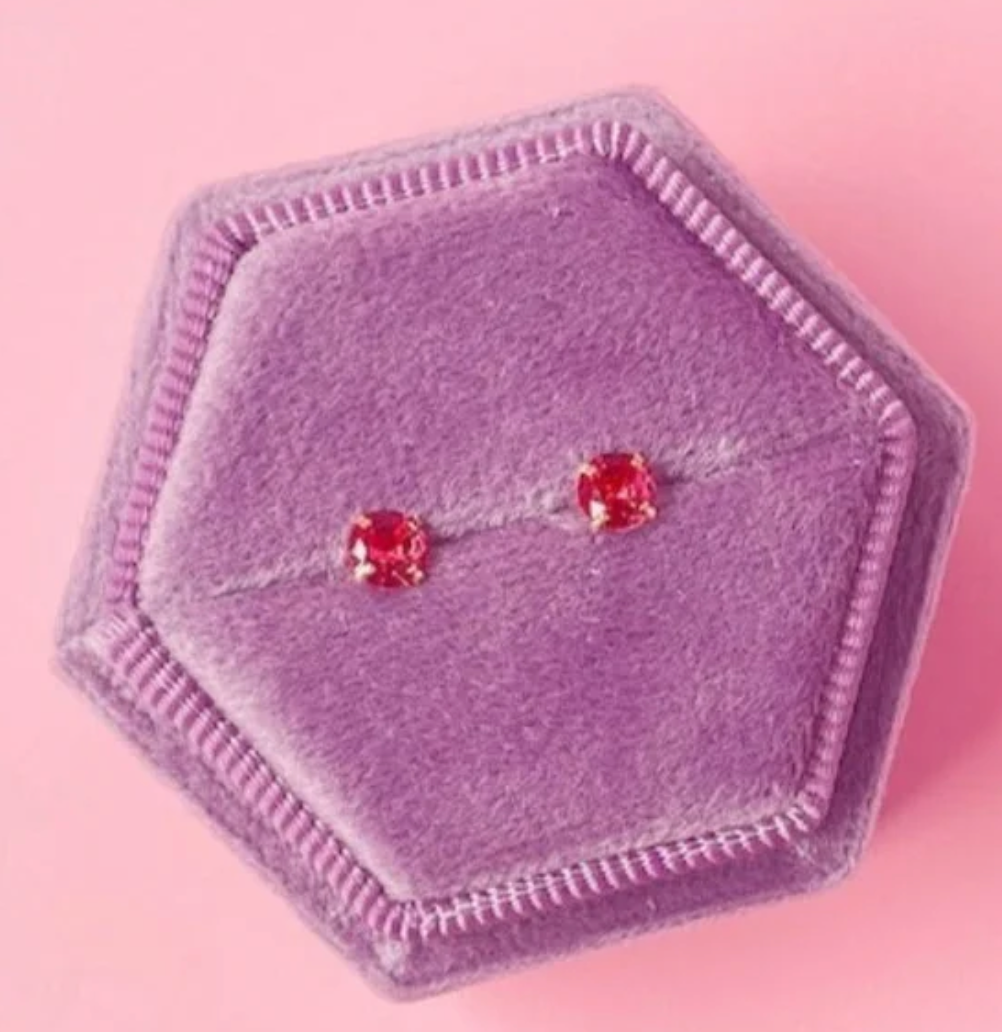 Pierced Birthstone Earrings