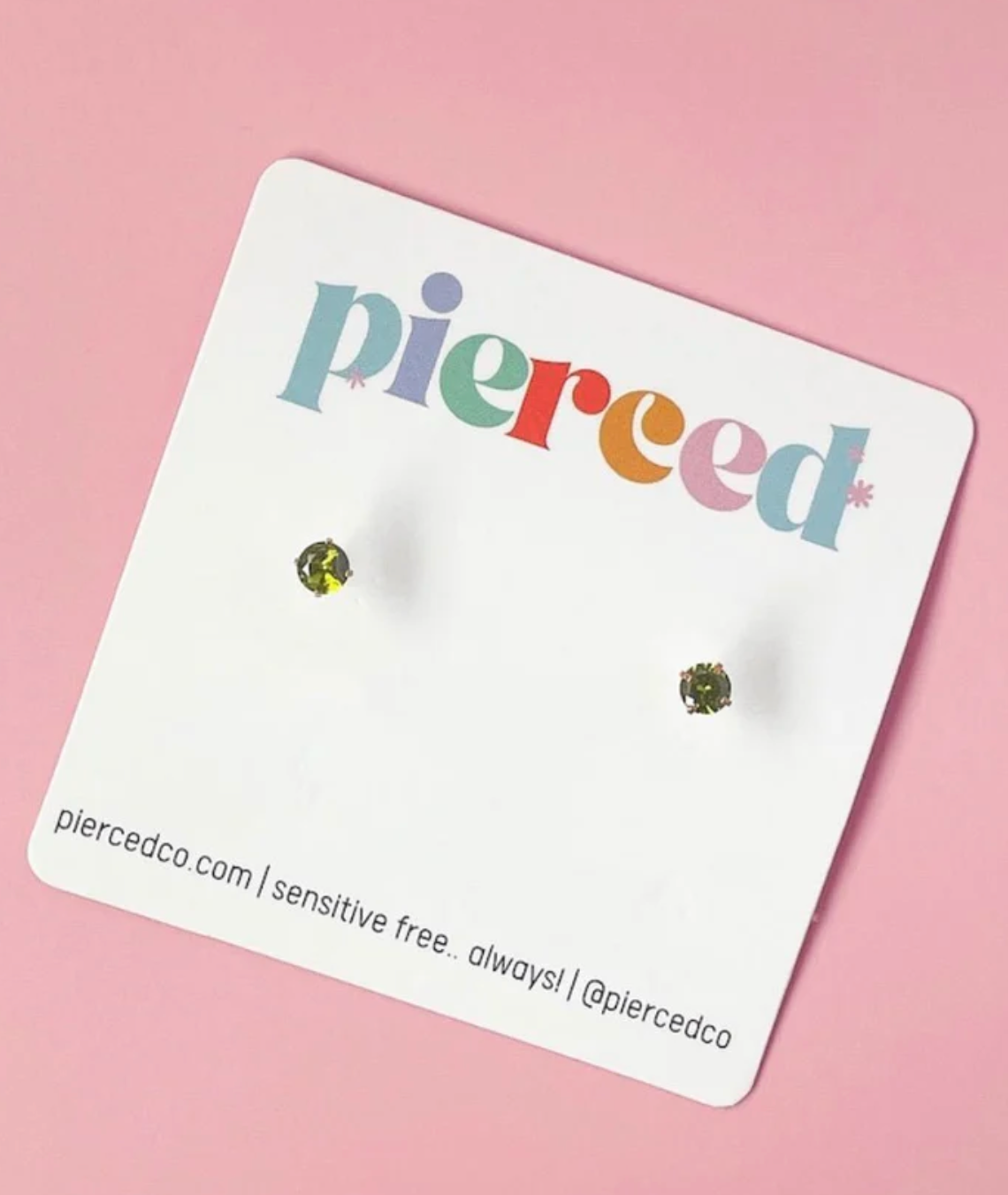 Pierced Birthstone Earrings