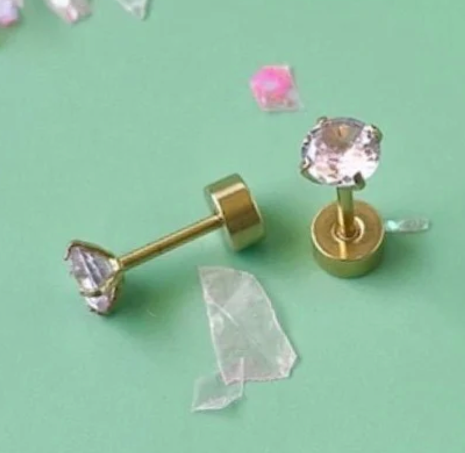 Pierced Birthstone Earrings