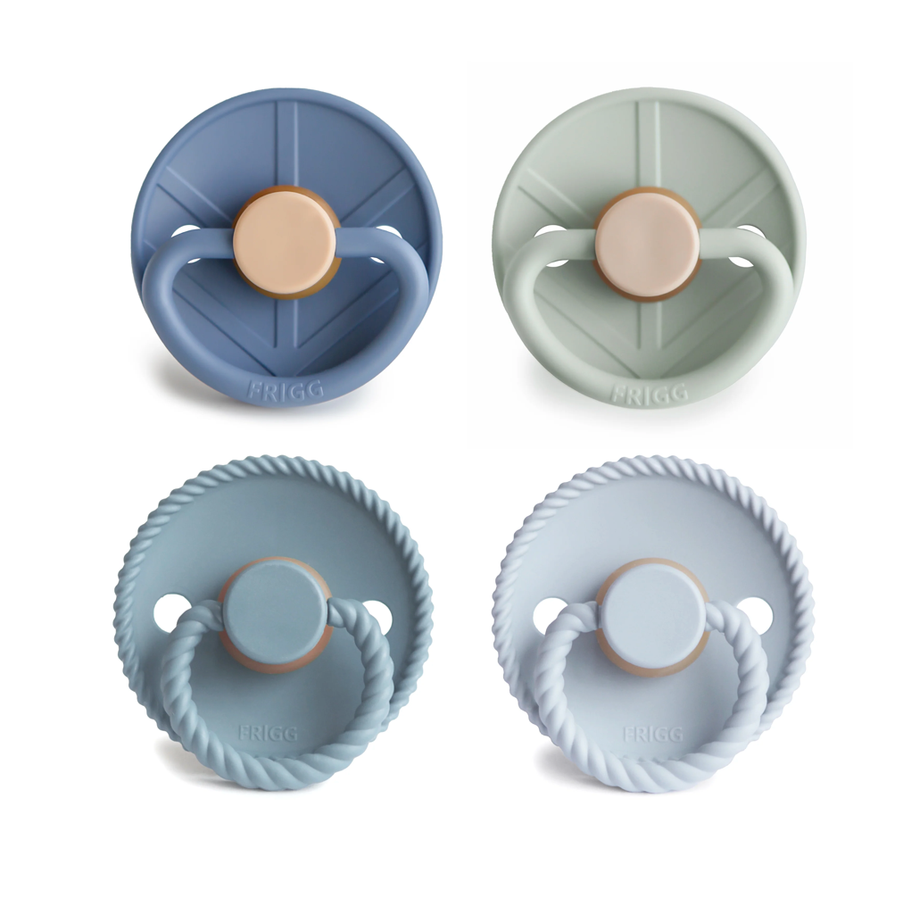 Mushie Frigg Natural Rubber Pacifier - 4 pack