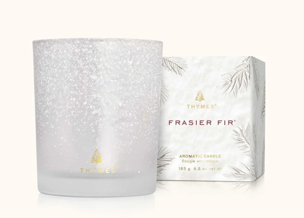 Thymes Frasier Fir Flocked Poured Candle