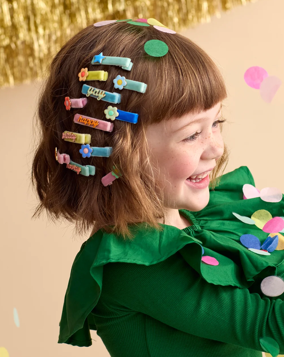 Meri Meri Enamel Flower Hair Clips - Set of 6