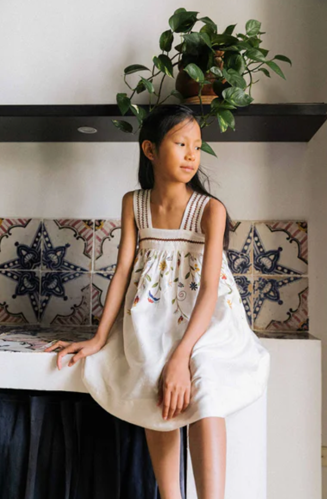 Lali Kids Siena Dress in Opaline Silk