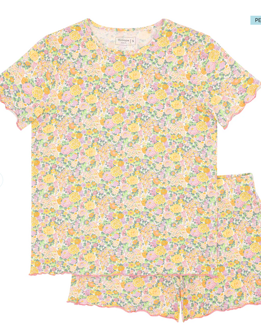 Minnow Women’s Liberty of London Elysian Day Shirt and Short Pima Pajama Set