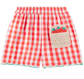 Stella McCartney Kids Crochet Trimmed Check Shorts
