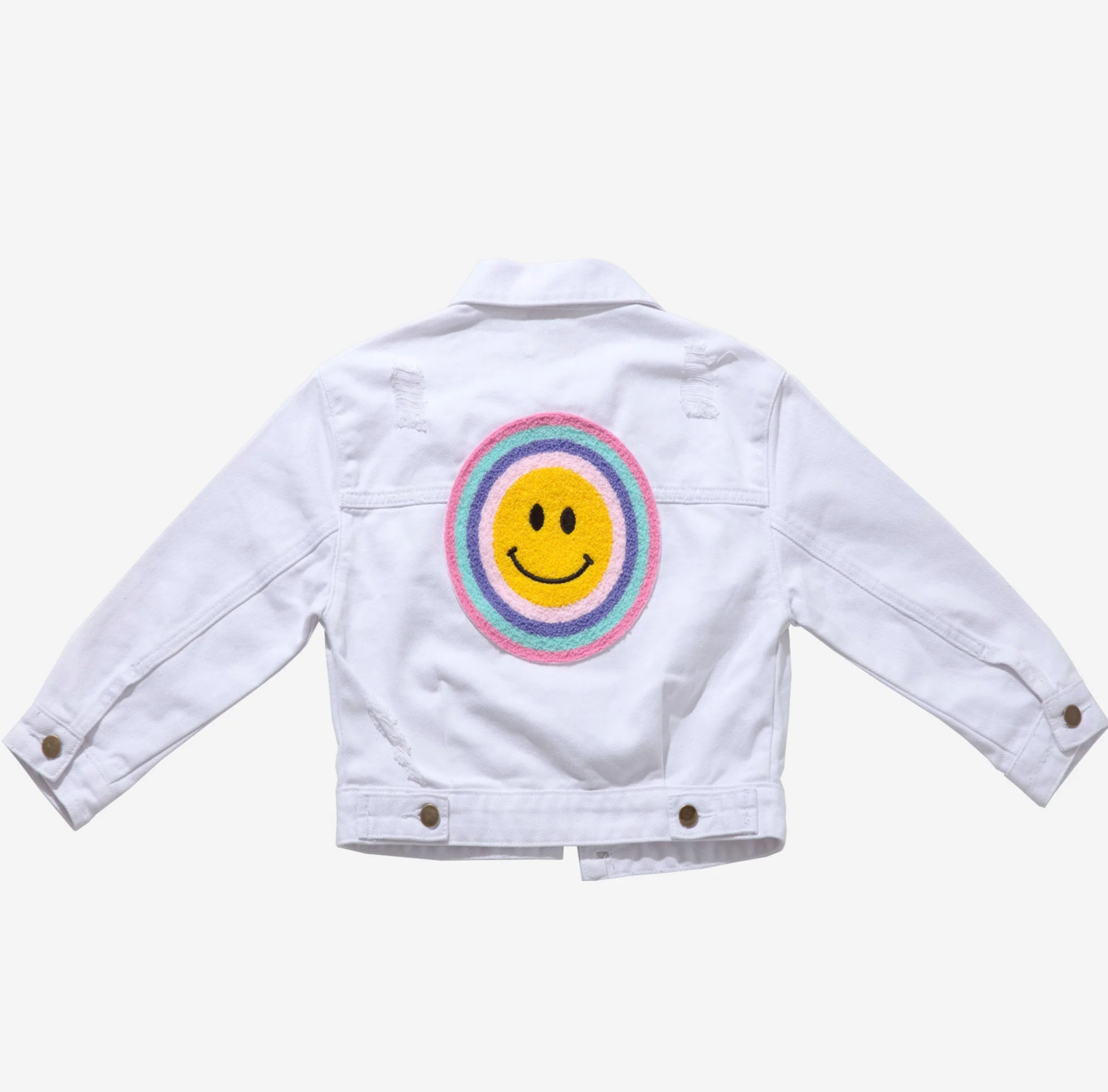 Petite Hailey Patched Denim Jacket