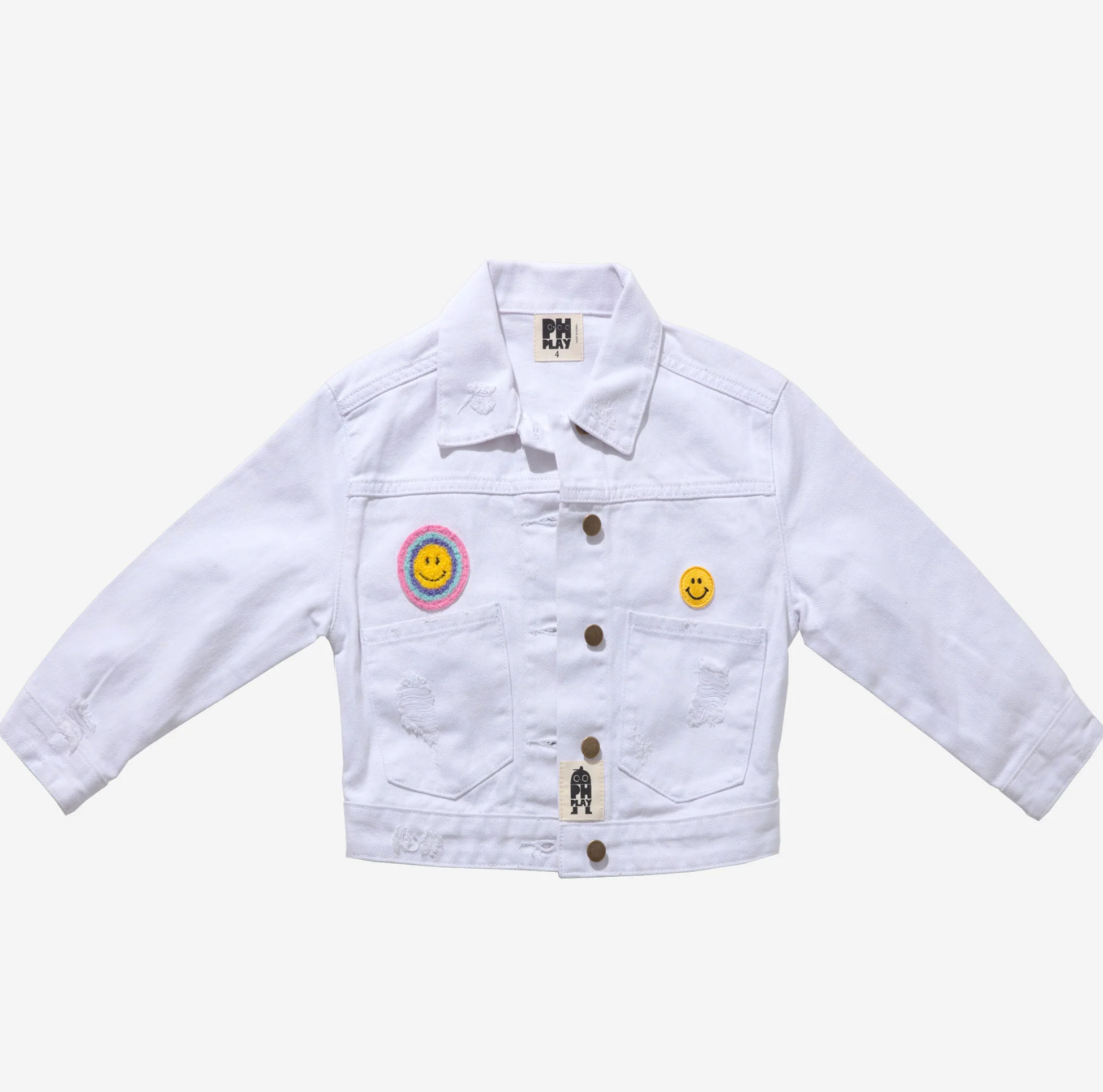 Petite Hailey Patched Denim Jacket