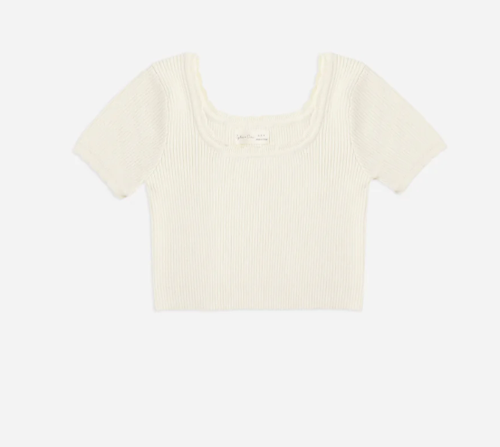 Rylee + Cru Scallop Tee Natural