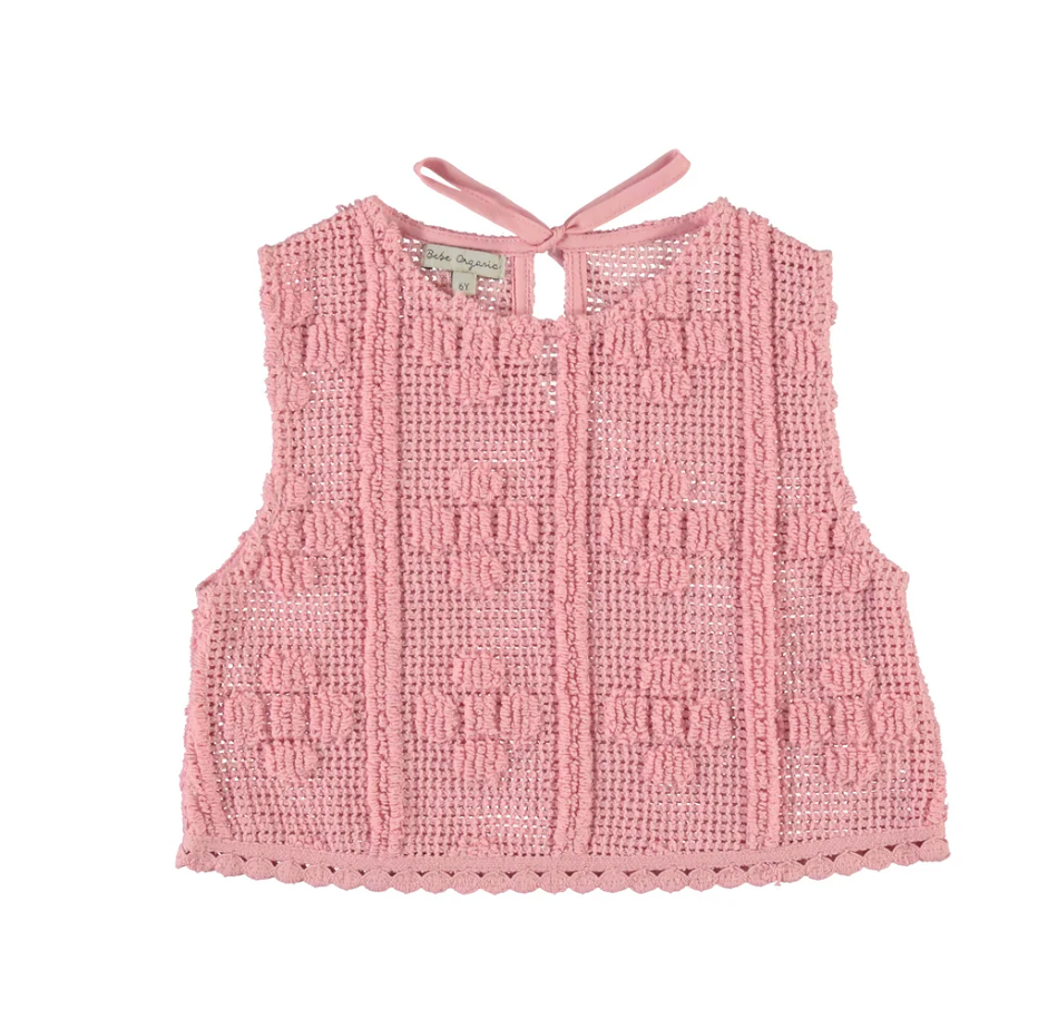 Bebe Organic Inez Top - Dreamy Pink Blooms