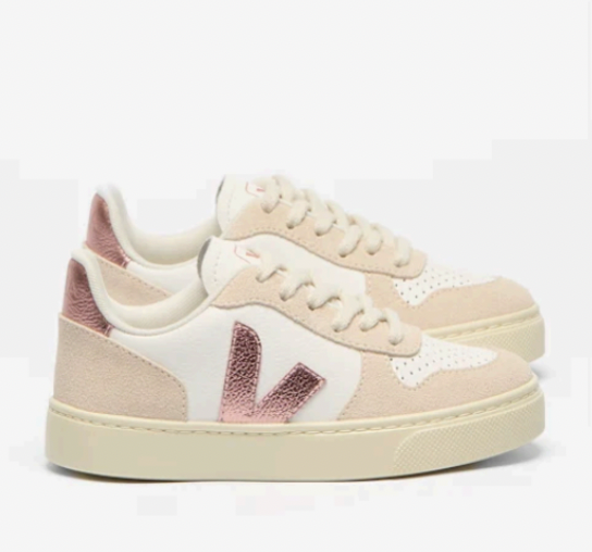 Veja Small V-10 Leather White Nacre