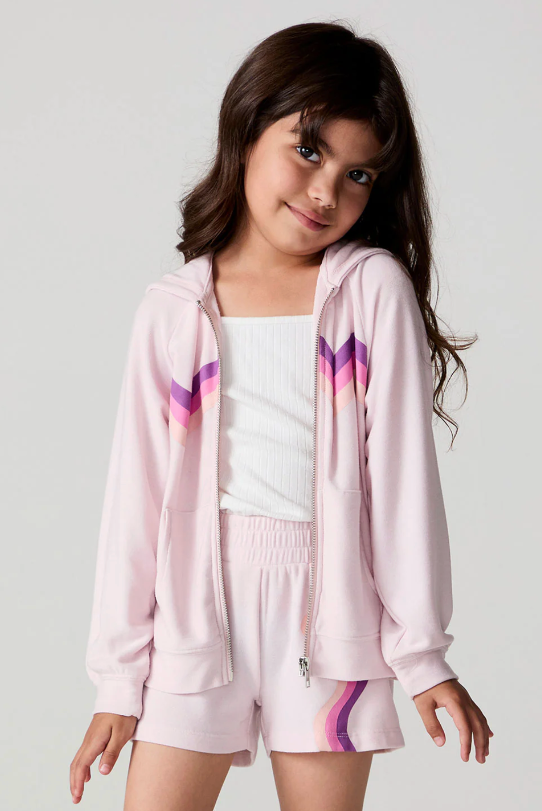 Chaser Kids Zip Up Begonia Hoodie