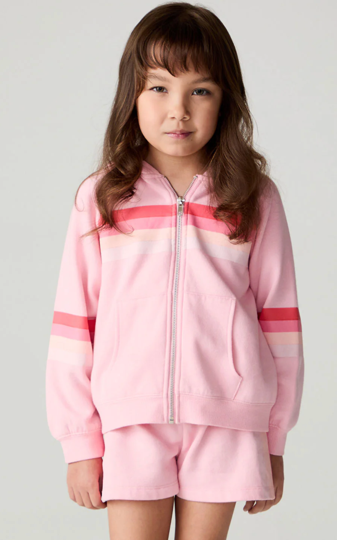 Chaser Kids Multi Stripes Zip Up Hoodie