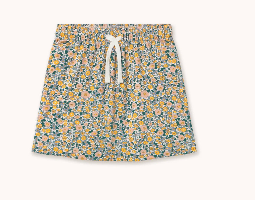 Tiny Cottons Flower Pattern Skirt Pastel Pink
