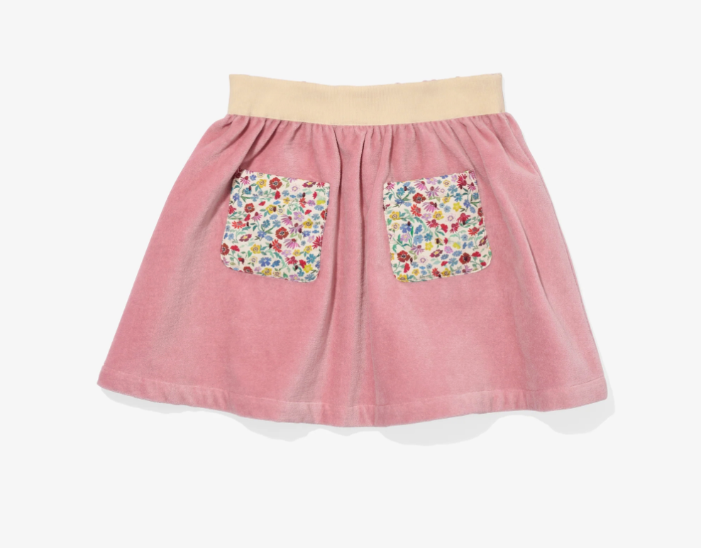 Oso & Me Carter Skirt - Burgandy Coneflower Floral