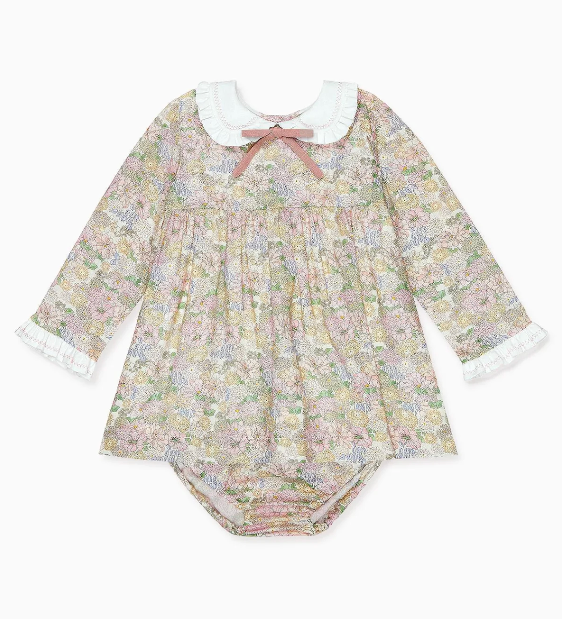 La Coqueta Pink Floral Laura Baby Girl Set