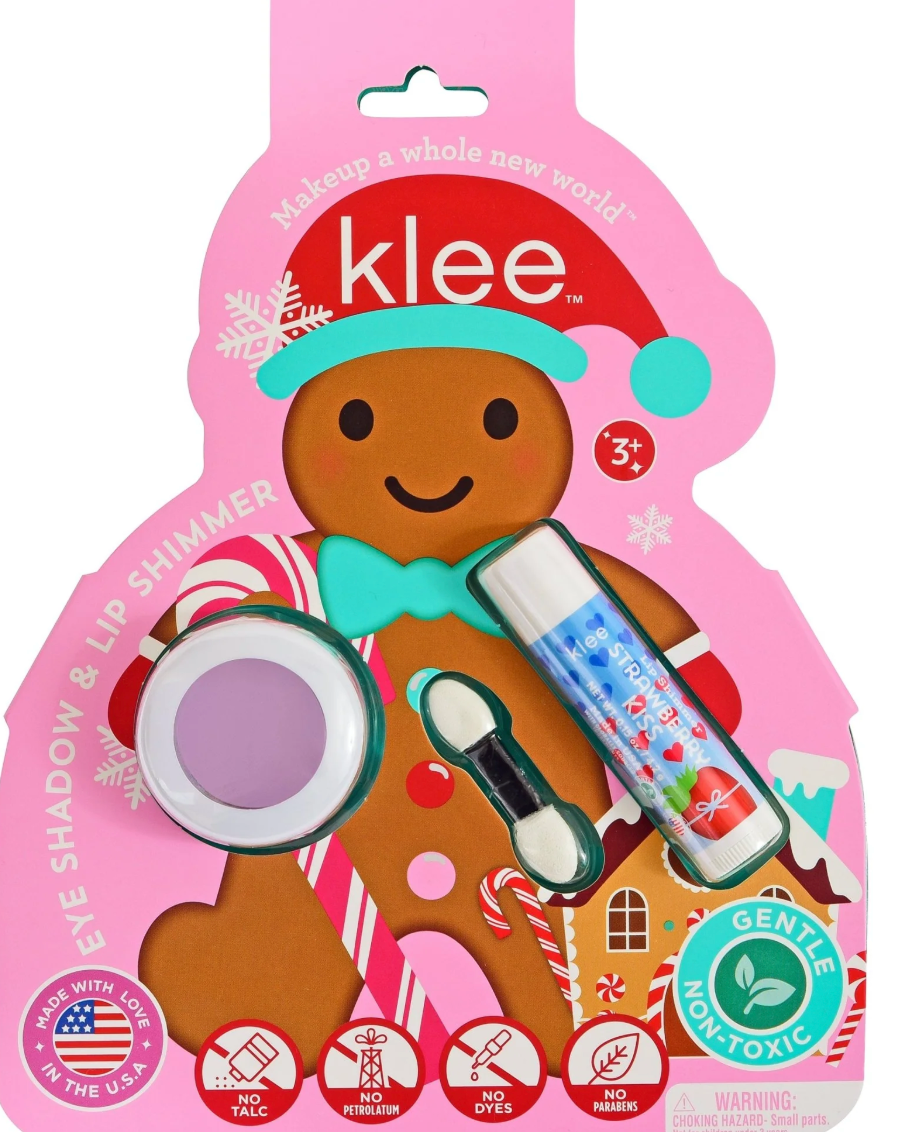 Klee Naturals Icicle Sparkles - Holiday Mineral Eye Shadow and Lip Shimmer Set