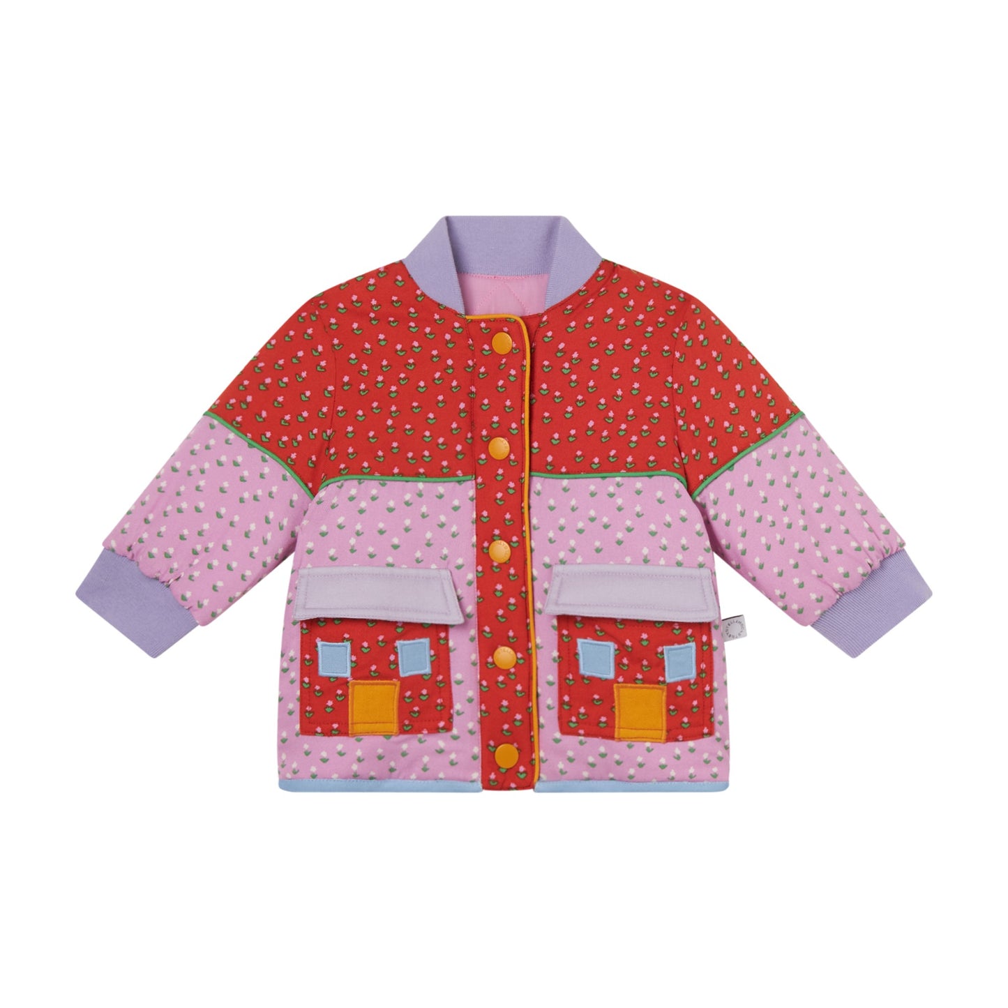Stella McCartney Kids Sheeps and Flowers Jacket Pink