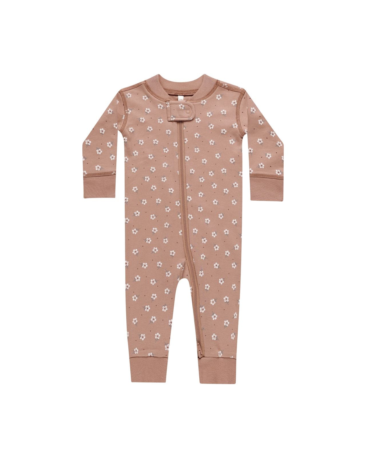 Quincy Mae Zip Long Sleeve Sleeper Rose Ditsy
