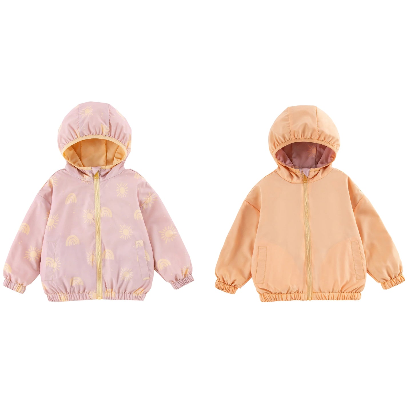 Nova Peach Sun Reversible Rain resistant Windbreaker