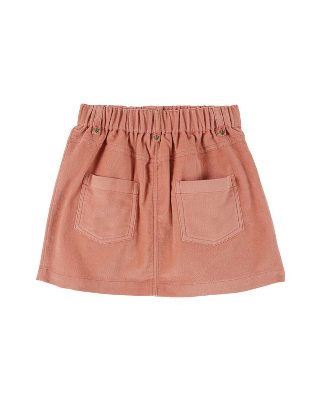 Emile & Ida Embroidered Flowers Pocket Skirt Sakura