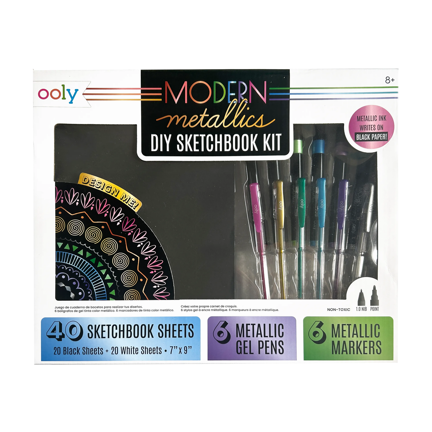 OOLY - Modern Metallics: D.I.Y. Sketchbook Kit (13 PC Set)