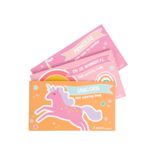MagicPlaybook - Set of 3 Pink Kids’ Activity Books - Travel & On-the-Go Fun