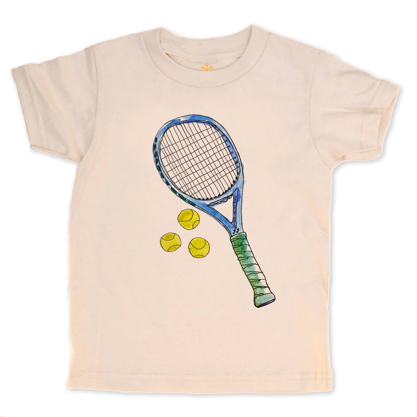 orangeheat - Tennis Racket - Kids Organic Tee