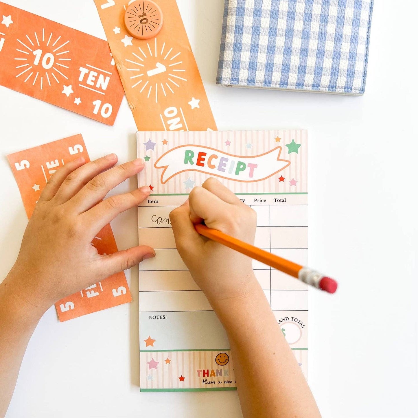 MagicPlaybook - Pretend Play Receipt Notepad - 50 Pages for Kids' Role Play