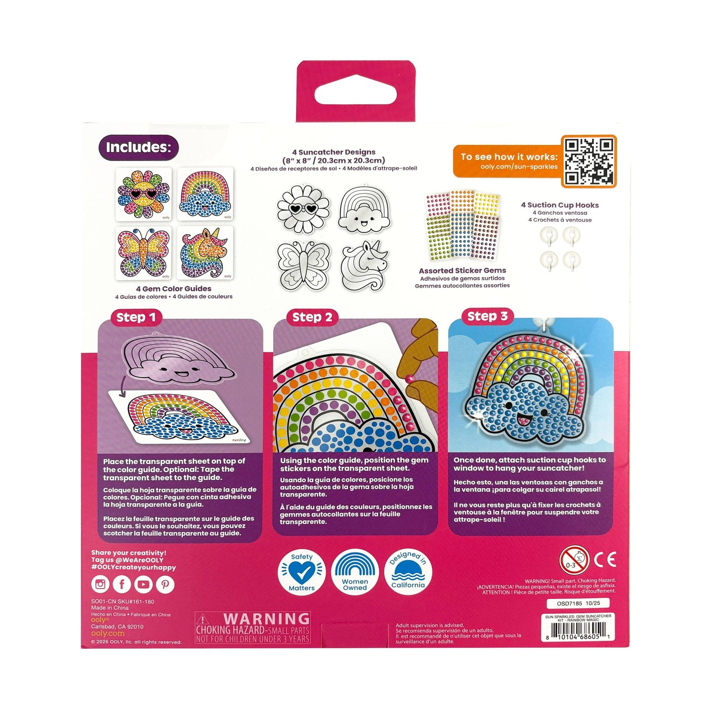OOLY - Sun Sparkles Gem Suncatcher Kit - Rainbow Magic