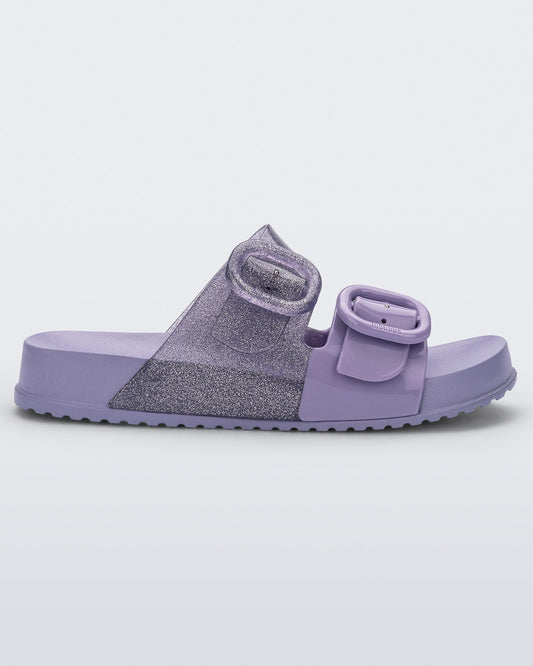 Mini Melissa Cozy Slide - Lilac Glitter