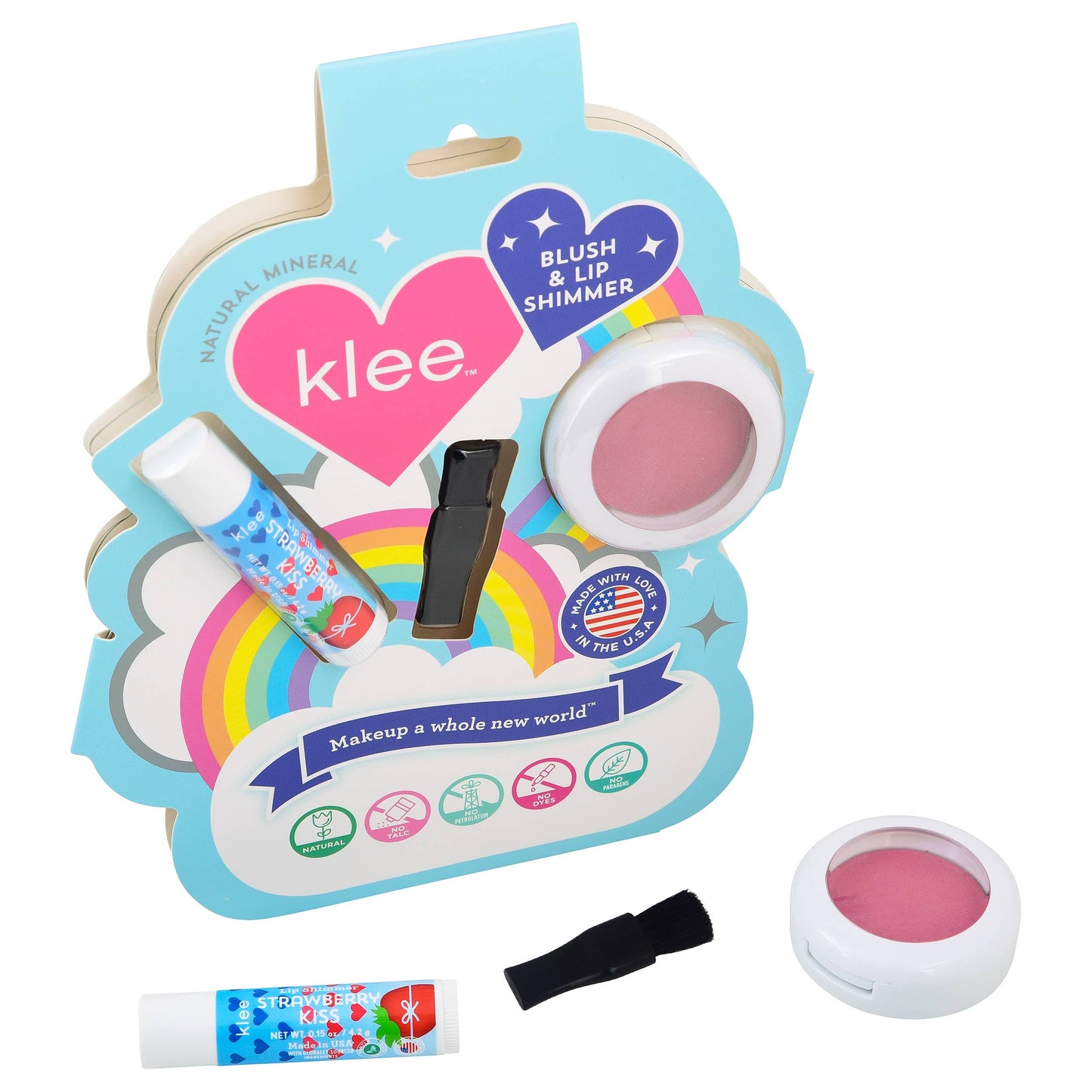 Klee Naturals - Sweet Cherry Spark - Blush and Lip Shimmer Set: Sugar Drop Glow