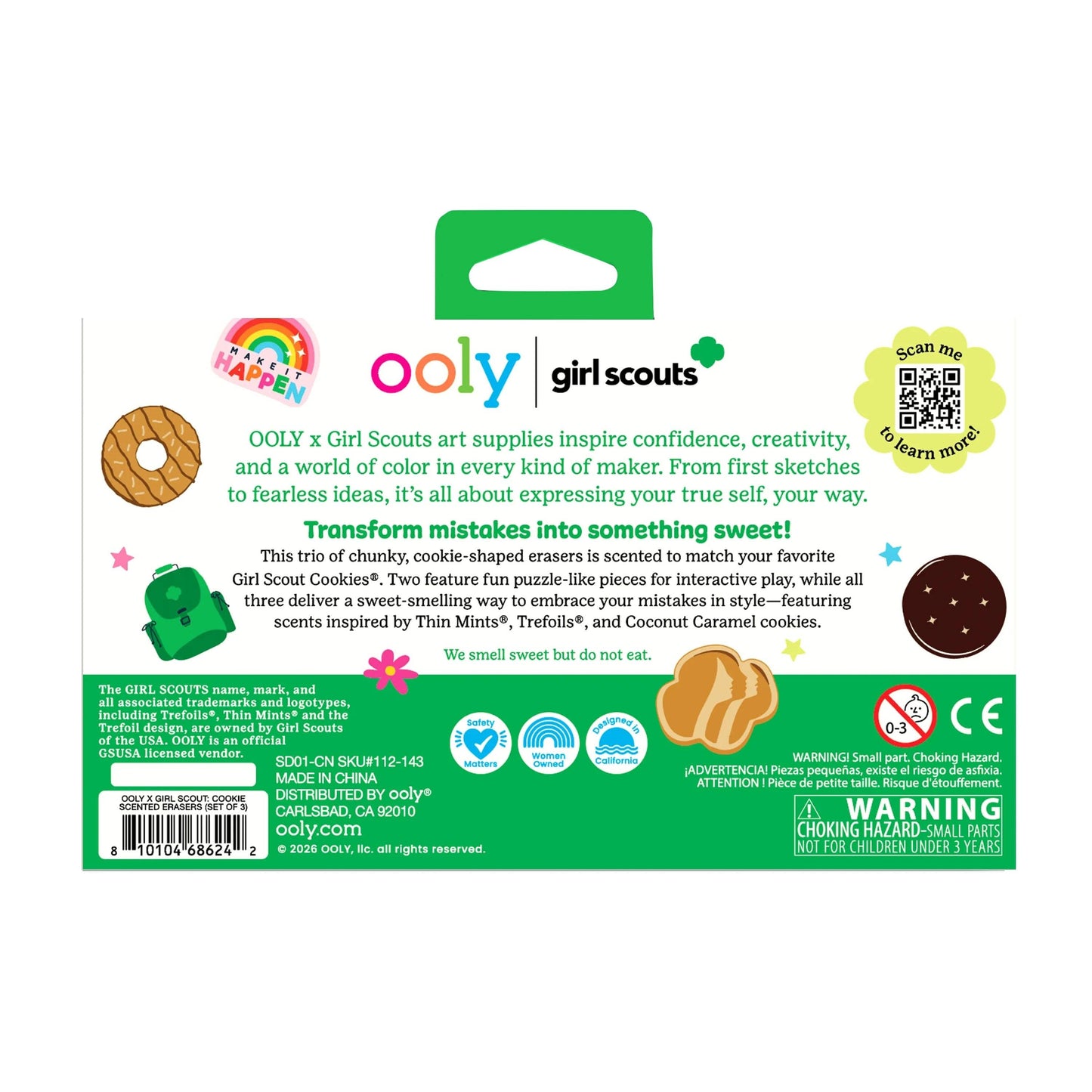 OOLY - OOLY x Girl Scouts: Cookie Scented Erasers (Set of 3)